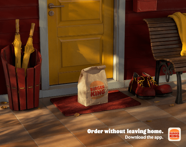 McDonald fries and boots in Burger King Food Delivery App 