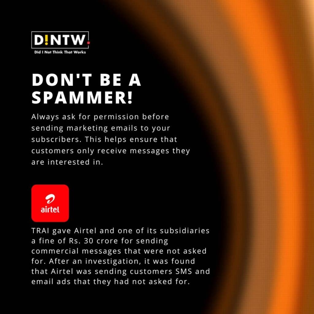 Don't Spam in Permission Marketing 